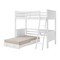 Alaterre Furniture Arlington Solid Wood Twin Loft Bed w/Underneath Desk, Fold-Out Futon, and Climb-Up Ladder, White ANAT11WH - alternate 1